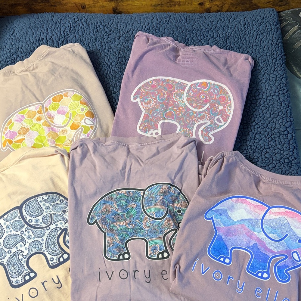 Ivory Ella Pastel Elephant Graphic long sleeves